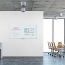 Floating Glass Dry Erase Board, 70 X 35, White