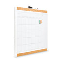 Pinit Magnetic Dry Erase Calendar With Plastic Frame, One-month, 20 X 16, White Surface, White Plastic Frame