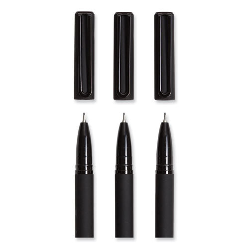 Catalina Porous Point Pen, Stick, Fine 0.7 Mm, Black Ink, Black Barrel, 12/pack