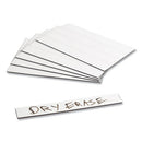 Dry Erase Magnetic Tape Strips, 6" X 0.88", White, 25/pack