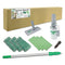 Speedclean Window Cleaning Kit, 72" To 80", Extension Pole With 8" Pad Holder, Silver/green