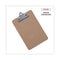 Hardboard Clipboard, 0.75" Clip Capacity, Holds 5 X 8 Sheets, Brown, 3/pack