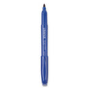 Pen-style Permanent Marker, Fine Bullet Tip, Blue, Dozen