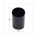 Recycled Big Pencil Cup, Plastic, 4.38" Diameter X 5.63"h, Black