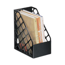 Recycled Plastic Large Magazine File, 6.25 X 9.5 X 11.88, Black