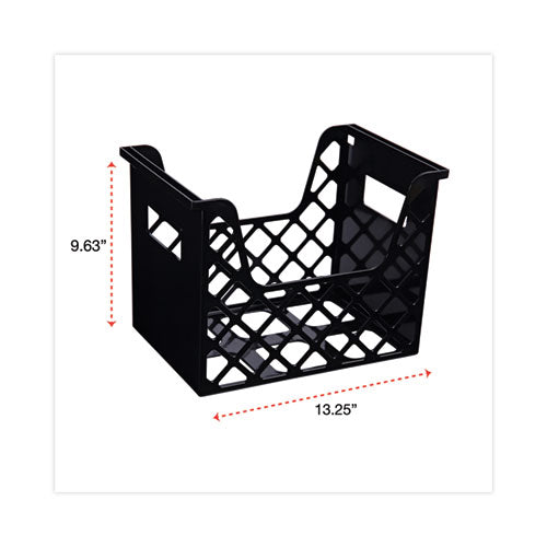 Recycled Extra Capacity Desktop File Holder, Letter Size, 8.5" Long, Black