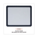 Recycled Cubicle Dry Erase Board, 15.88 X 12.88, White Surface, Charcoal Plastic Frame