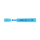 Desk Highlighters, Fluorescent Blue Ink, Chisel Tip, Blue Barrel, Dozen