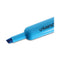 Desk Highlighters, Fluorescent Blue Ink, Chisel Tip, Blue Barrel, Dozen