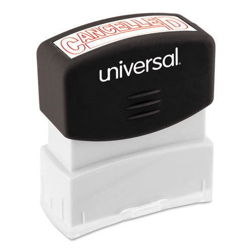 Message Stamp, Cancelled, Pre-inked One-color, Red