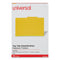 Bright Colored Pressboard Classification Folders, 2" Expansion, 1 Divider, 4 Fasteners, Legal Size, Yellow Exterior, 10/box