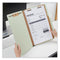 Six-section Pressboard Classification Folders, 2" Expansion, 2 Dividers, 6 Fasteners, Legal Size, Green Exterior, 10/box