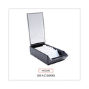 Business Card File, Holds 600 2 X 3.5 Cards, 4.25 X 8.25 X 2.5, Metal/plastic, Black