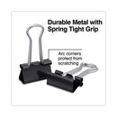 Binder Clips With Storage Tub, Small, Black/silver, 40/pack