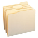 Top Tab File Folders, 1/5-cut Tabs: Assorted, Letter Size, 0.75" Expansion, Manila, 100/box