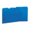 Deluxe Reinforced Top Tab Fastener Folders, 0.75" Expansion, 2 Fasteners, Letter Size, Blue Exterior, 50/box