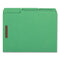 Deluxe Reinforced Top Tab Fastener Folders, 0.75" Expansion, 2 Fasteners, Letter Size, Green Exterior, 50/box