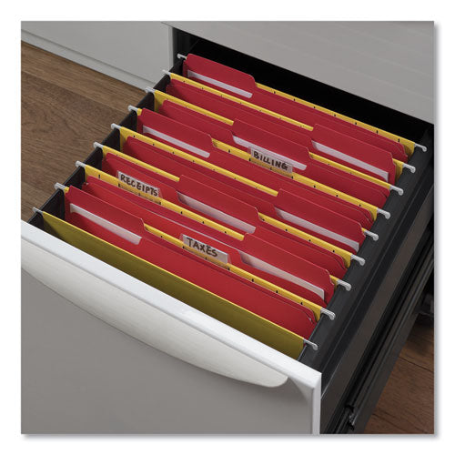 Deluxe Reinforced Top Tab Fastener Folders, 0.75" Expansion, 2 Fasteners, Letter Size, Red Exterior, 50/box