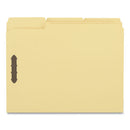 Deluxe Reinforced Top Tab Fastener Folders, 0.75" Expansion, 2 Fasteners, Letter Size, Yellow Exterior, 50/box