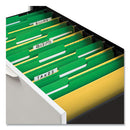 Deluxe Reinforced Top Tab Fastener Folders, 0.75" Expansion, 2 Fasteners, Legal Size, Green Exterior, 50/box