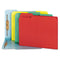 Deluxe Reinforced Top Tab Fastener Folders, 0.75" Expansion, 2 Fasteners, Legal Size, Green Exterior, 50/box