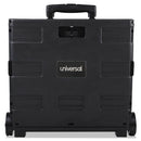 Collapsible Mobile Storage Crate, Plastic, 18.25 X 15 X 18.25 To 39.37, Black