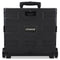 Collapsible Mobile Storage Crate, Plastic, 18.25 X 15 X 18.25 To 39.37, Black