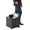 Collapsible Mobile Storage Crate, Plastic, 18.25 X 15 X 18.25 To 39.37, Black