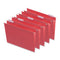 Deluxe Bright Color Hanging File Folders, Letter Size, 1/5-cut Tabs, Red, 25/box