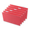 Deluxe Bright Color Hanging File Folders, Legal Size, 1/5-cut Tabs, Red, 25/box