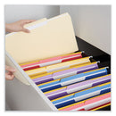 Top Tab File Folders, 1/3-cut Tabs: Center Position, Legal Size, 0.75" Expansion, Manila, 100/box