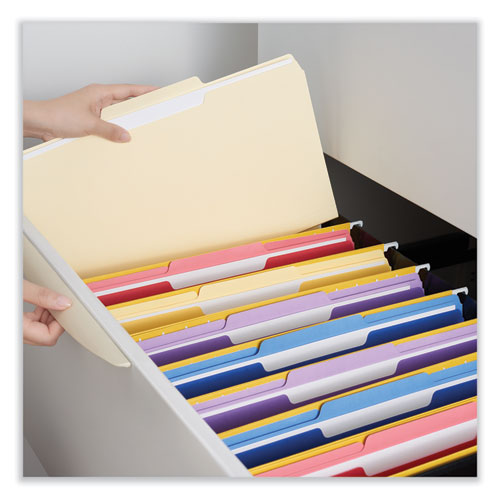 Top Tab File Folders, 1/3-cut Tabs: Center Position, Legal Size, 0.75" Expansion, Manila, 100/box