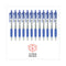 Comfort Grip Ballpoint Pen, Retractable, Medium 1 Mm, Blue Ink, Clear Barrel, Dozen