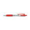 Comfort Grip Ballpoint Pen, Retractable, Medium 1 Mm, Red Ink, Clear Barrel, Dozen