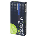 Comfort Grip Ballpoint Pen, Retractable, Medium 1 Mm, Blue Ink, Blue Barrel, Dozen