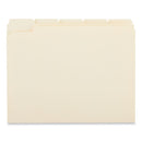 Double-ply Top Tab Manila File Folders, 1/5-cut Tabs: Assorted, Letter Size, 0.75" Expansion, Manila, 100/box