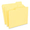 Reinforced Top-tab File Folders, 1/3-cut Tabs: Assorted, Letter Size, 1" Expansion, Yellow, 100/box