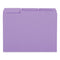 Reinforced Top-tab File Folders, 1/3-cut Tabs: Assorted, Letter Size, 1" Expansion, Violet, 100/box