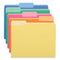 Deluxe Heavyweight File Folders, 1/3-cut Tabs: Assorted, Letter Size, 0.75" Expansion, Assorted Colors, 50/box