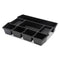 High Capacity Drawer Organizer, Eight Compartments, 14.88 X 11.88 X 2.5, Plastic, Black