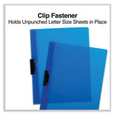 Clip-style Report Cover, Clip Fastener, 8.5 X 11, Clear/blue, 5/pack