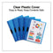 Clip-style Report Cover, Clip Fastener, 8.5 X 11, Clear/blue, 5/pack