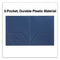 Two-pocket Plastic Folders, 100-sheet Capacity, 11 X 8.5, Navy Blue, 10/pack