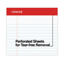 Perforated Ruled Writing Pads, Wide/legal Rule, Red Headband, 50 White 8.5 X 11.75 Sheets, Dozen