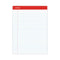 Perforated Ruled Writing Pads, Wide/legal Rule, Red Headband, 50 White 8.5 X 11.75 Sheets, Dozen