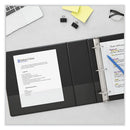 Deluxe Non-view D-ring Binder With Label Holder, 3 Rings, 5" Capacity, 11 X 8.5, Black