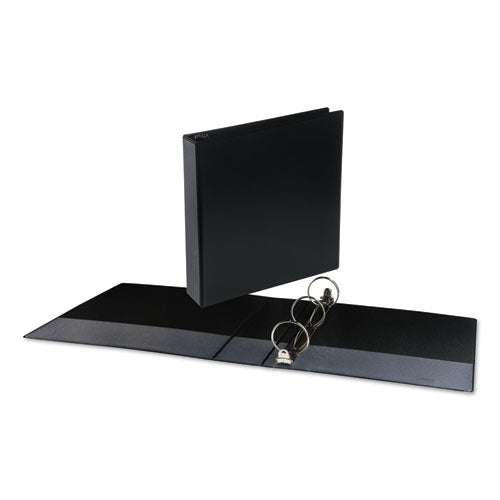 Deluxe Round Ring View Binder, 3 Rings, 2" Capacity, 11 X 8.5, Black