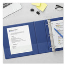 Slant D-ring View Binder, 3 Rings, 1" Capacity, 11 X 8.5, Navy Blue