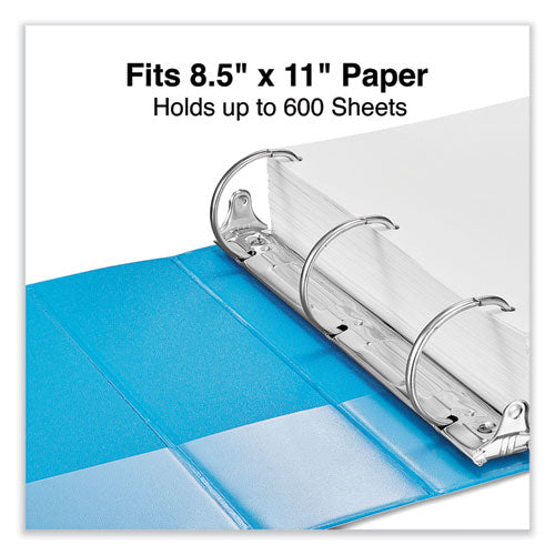 Slant D-ring View Binder, 3 Rings, 3" Capacity, 11 X 8.5, Light Blue