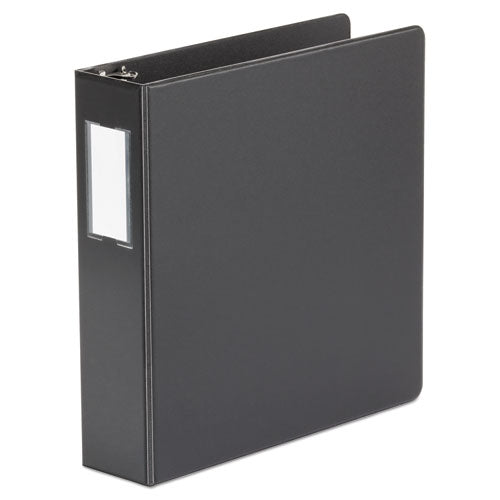 Deluxe Non-view D-ring Binder With Label Holder, 3 Rings, 2" Capacity, 11 X 8.5, Black